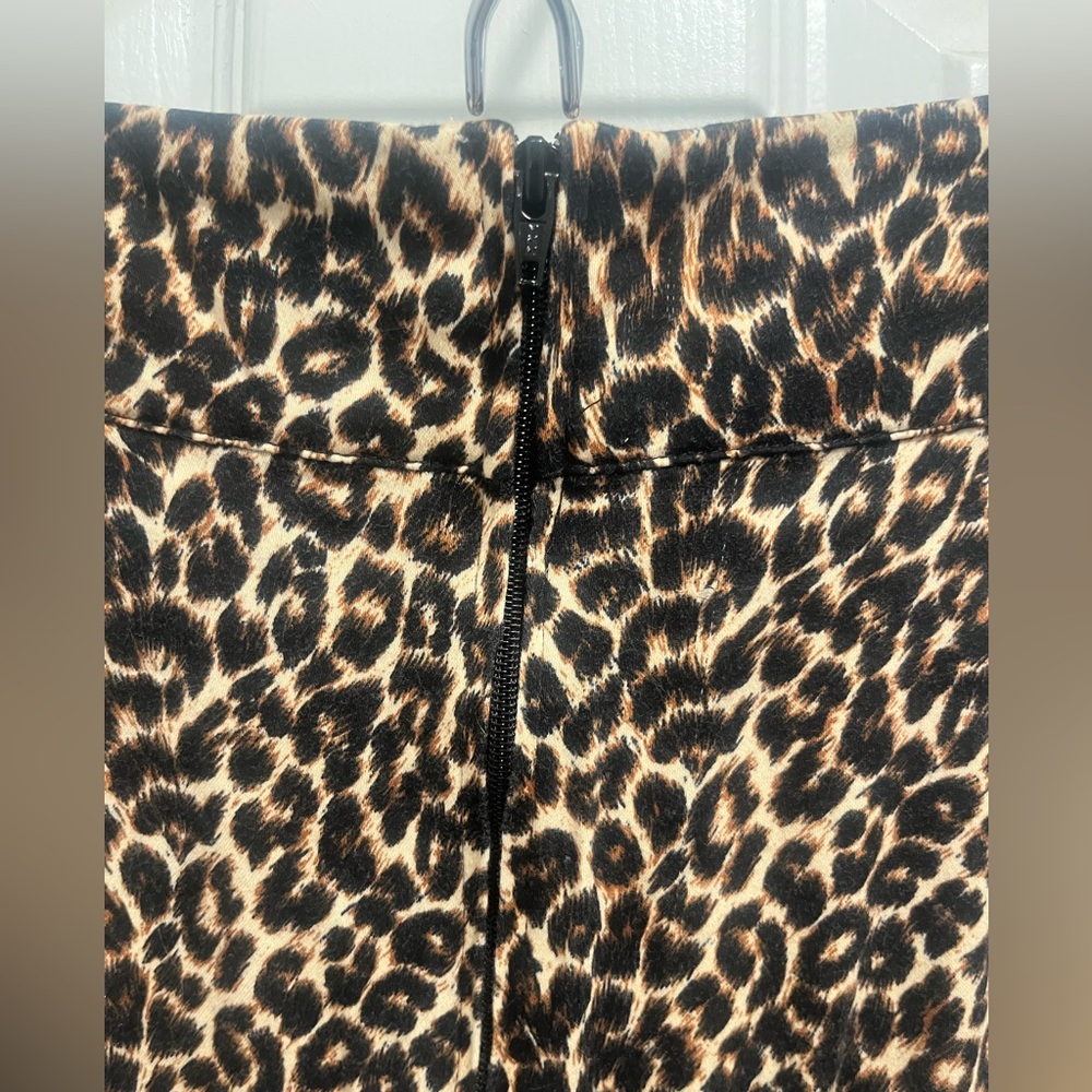 Pinup Couture Black and Leopard Print Midi Skirt - Picture 8 of 11